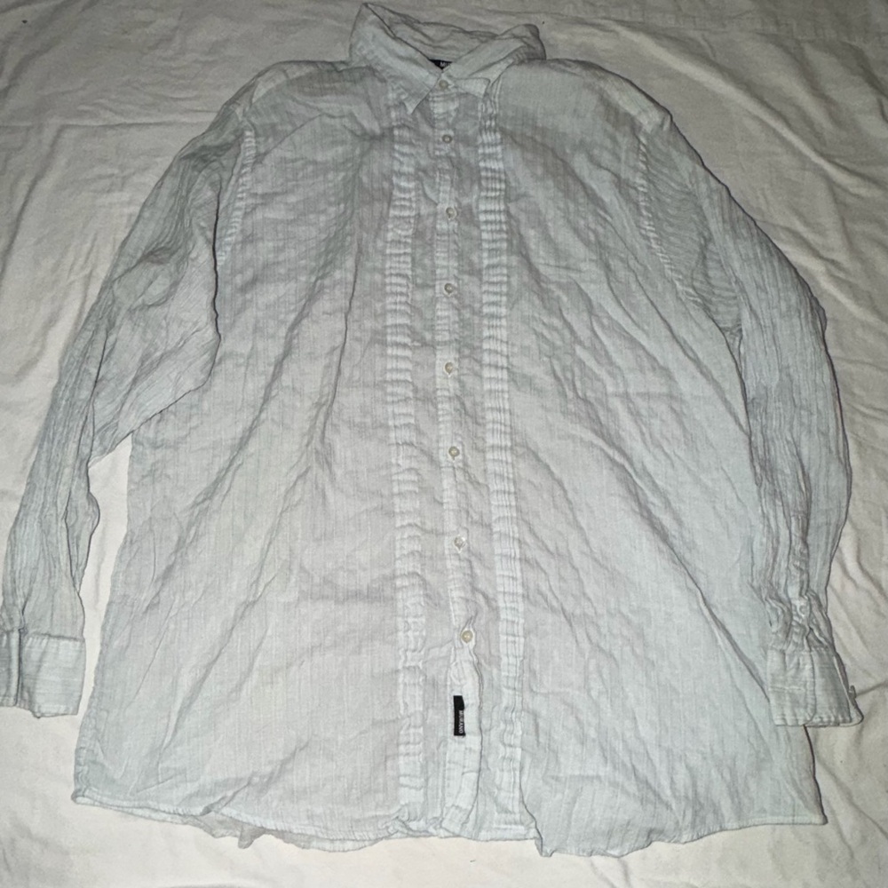 Murano Light Gray Casual Button-Down Shirt